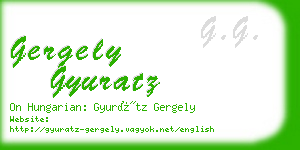 gergely gyuratz business card